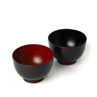 Vaisselle Japonaise En Bois Sakura Tame, Coffret 2 Pièces