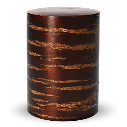 Tea Caddy Polished Cherry Bark Large
