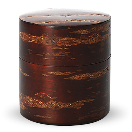 Tea Caddy Japan Cherry Bark Polished