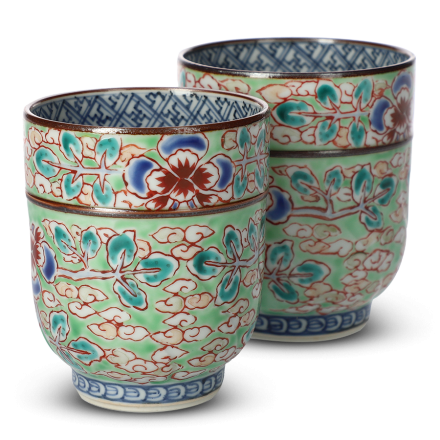 Teacup Pair Ichiraku Kikubori Shonzui