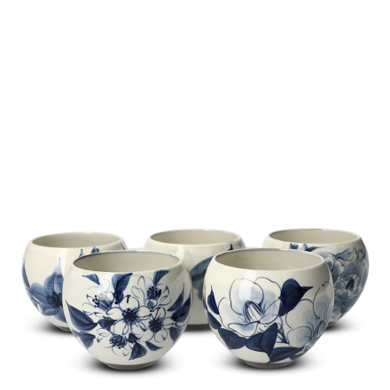 Japanese Teacup Set Clay Sometsukesōka