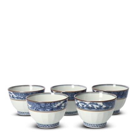 Japanese Teacup Set Porcelain Obisansui