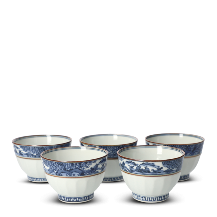 Japanese Teacup Set Porcelain Obisansui