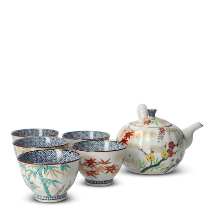 Teetassen Set Japan Porzellan 5er Tee Set Irodorikachō