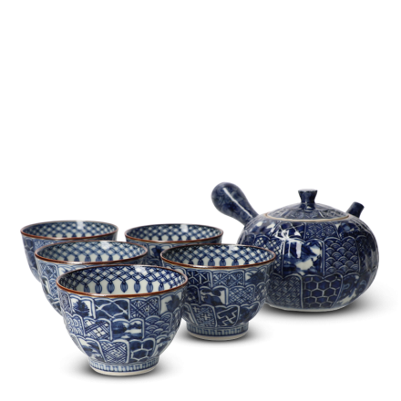 Teetassen Set Japan Porzellan 5er Tee Set Kikuborishonzui