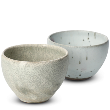 Teacup Pair Kumidashi Shigaraki Hozan Tanii Hyosetsu Haku & Sekichuka
