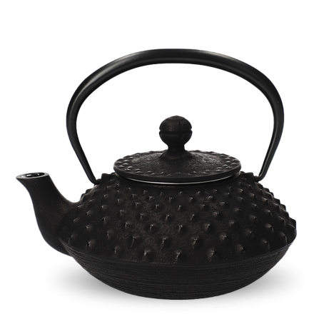 Iwachu Tetsu-Kyusu Hira-Arare Schwarz