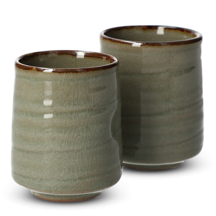 Teacup Pair Mino Shibukusa